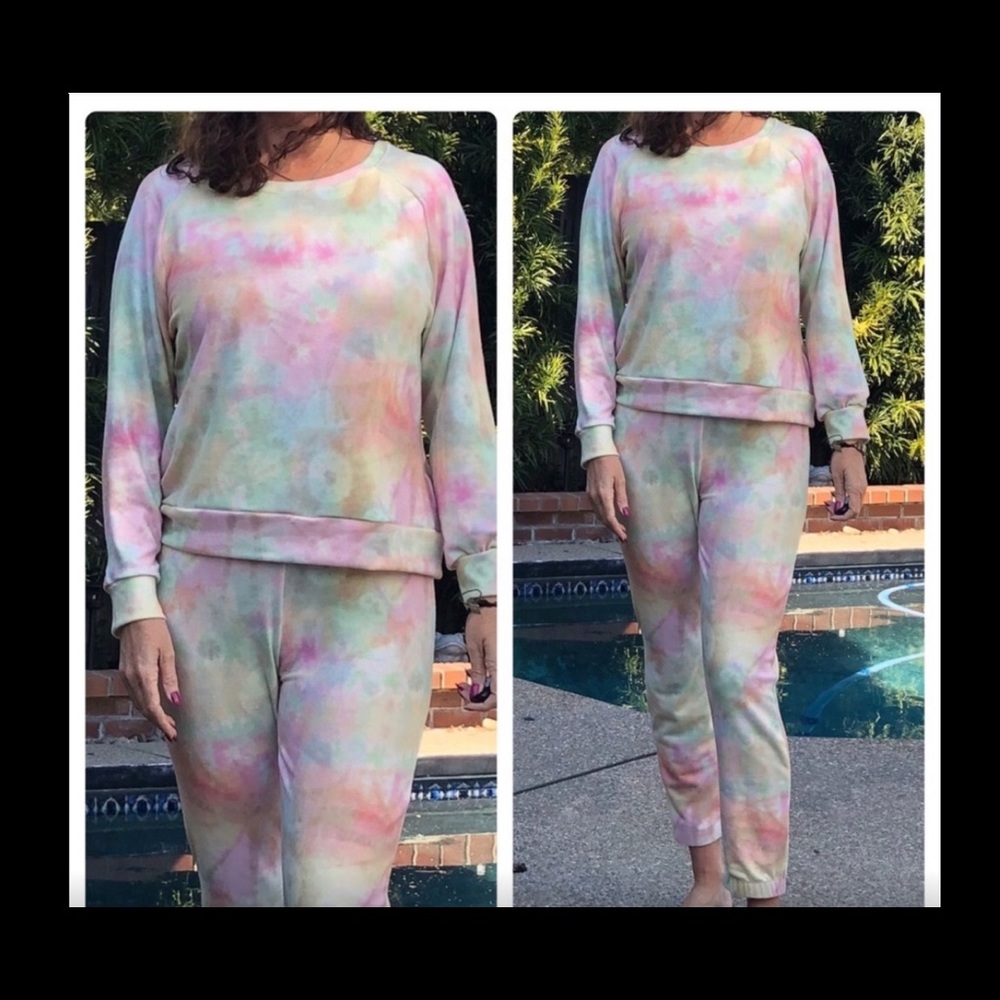 Tie die sweat suit jogger